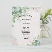 グリーンユーカリ葉スオングレー 招待状 (スタンド正面)