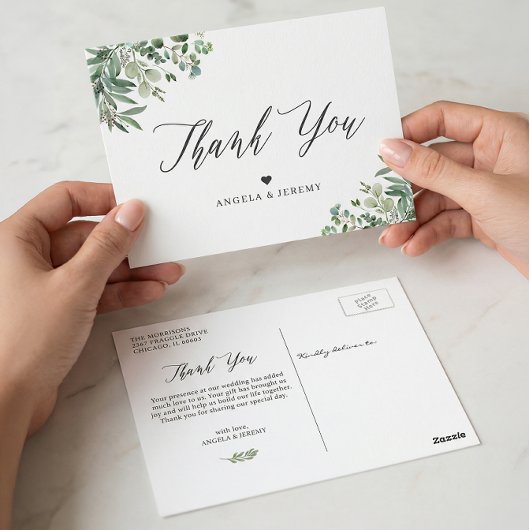 グリーンユーカリ葉スサンキュー ポストカード