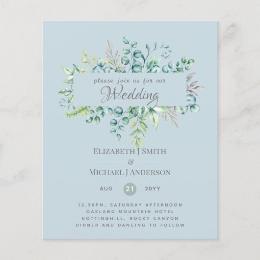 グリーンユーカリ葉スブルースカイ結婚ズ (正面)