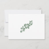 グリーンユーカリ葉パウントRSVPカード 出欠カード (裏面)