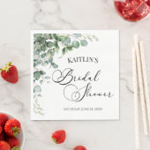 グリーンユーカリ葉パネスボタニカルブライダルシャワー スタンダードランチョンナプキン (インサイチュ)