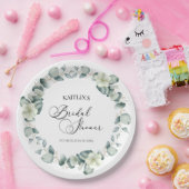 グリーンユーカリ葉パネスボタニカルブライダルシャワー ペーパープレート (パーティー)
