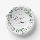 グリーンユーカリ葉パネスボタニカルブライダルシャワー ペーパーボウル (正面)