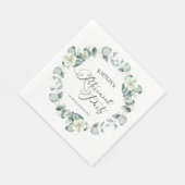 グリーンユーカリ葉パネスボタニカルリタイアパーティー スタンダードランチョンナプキン (角)