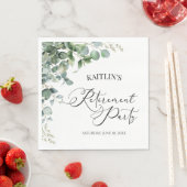 グリーンユーカリ葉パネスボタニカルリタイアパーティー スタンダードランチョンナプキン (インサイチュ)