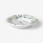 グリーンユーカリ葉パネスボタニカルリタイアパーティー ペーパーボウル (傾斜あり)