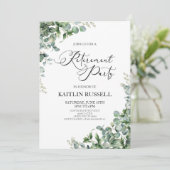 グリーンユーカリ葉パネスボタニカルリタイアパーティー 招待状 (スタンド正面)