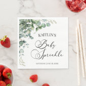 グリーンユーカリ葉パネス植物性ベビー散布 スタンダードランチョンナプキン (インサイチュ)