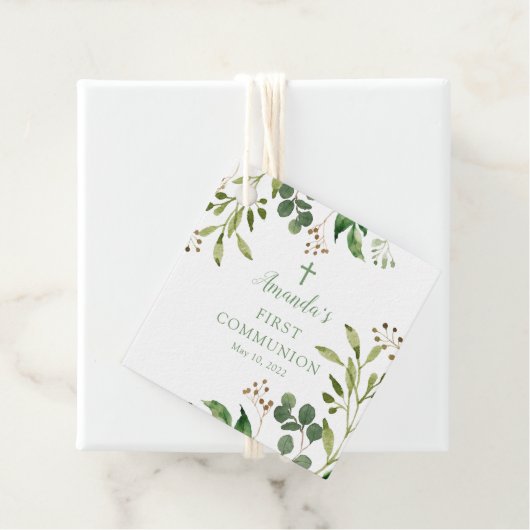 グリーンユーカリ葉第1聖餐式 フェイバータグ (インサイチュ)