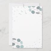 グリーンユーカリ葉素朴ス結婚ズ 招待状 (裏面)