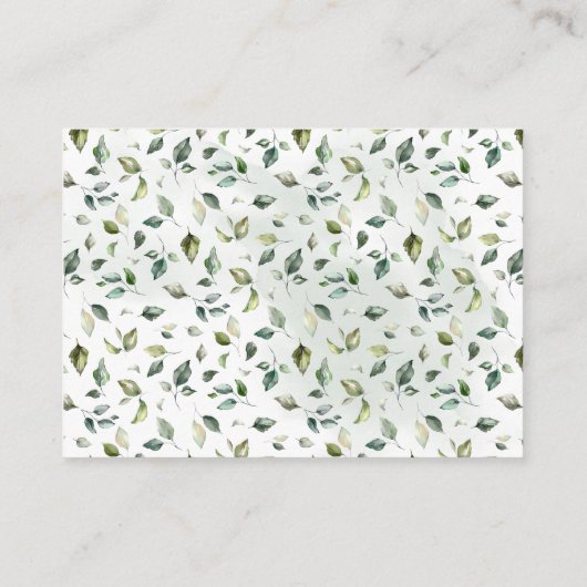 グリーンユーカリ表示なしラッピングシャワー エンクロージャーカード (裏面)