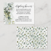 グリーンユーカリ表示なしラッピングシャワー エンクロージャーカード (正面/裏面)