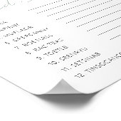 グリーンユーカリ赤ちゃんガールシャワースクランブルゲーム ポスター (角)