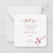 グリーンユーカリ赤ちゃんシャワーありがとう ノートカード (裏面)