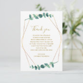 グリーンユーカリ赤ちゃんシャワー サンキューカード (スタンド正面)