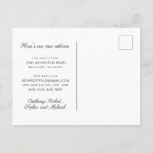 グリーンユーカリ金ゴールドメタリック新しいアドレス 案内ポストカード (裏面)