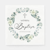 グリーンユーカリ離れパプティス スタンダードランチョンナプキン (正面)