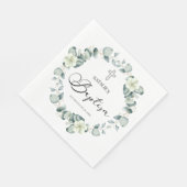 グリーンユーカリ離れパプティス スタンダードランチョンナプキン (角)