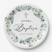 グリーンユーカリ離れパプティス ペーパープレート (正面)