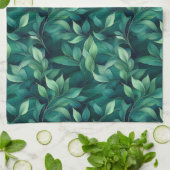 グリーンユーカリ離れ キッチンタオル (折り畳み)