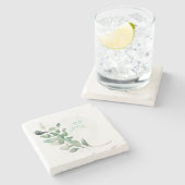 グリーンユーカリ離れ ストーンコースター (横)