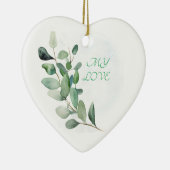 グリーンユーカリ離れ セラミックオーナメント (右)