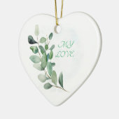 グリーンユーカリ離れ セラミックオーナメント (左)