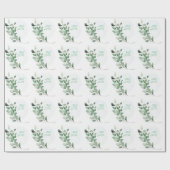 グリーンユーカリ離れ ラッピングペーパー (フラット)