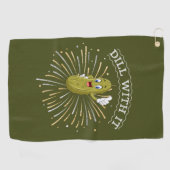 グリーンユーモアのあるディル漬けゴルフタオル ゴルフタオル (横)