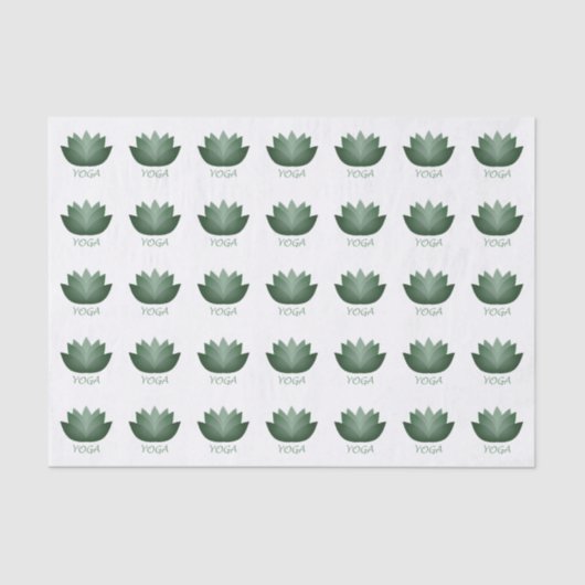 グリーンヨガロータスフラワー 薄葉紙 (正面)
