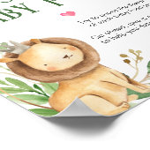 グリーンライオンのベビーシャワー 赤ちゃんの離乳食を当てて！ ポスター (角)