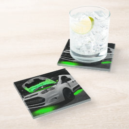 グリーンライトバン ガラスコースター