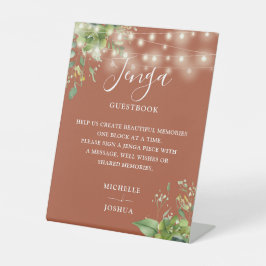 グリーンライト テラコッタジェンガ ウェディングゲストブック 台座サイン