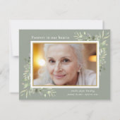 グリーンライフのお悔やみ 葬儀の写真カード サンキューカード (裏面)