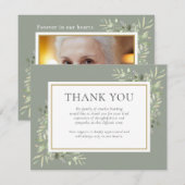 グリーンライフのお悔やみ 葬儀の写真カード サンキューカード (正面/裏面)