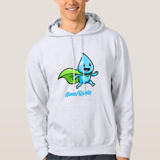 グリーンライフスタイルの水滴キャラクター パーカ (正面)