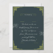 グリーンライムエレガントウェディング招待状 招待状 (裏面)