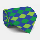 グリーンライムグリーンダイヤモンドパ市松模様にターン ネクタイ (ロール)