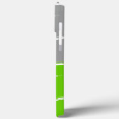 グリーンライムグレー白黒ブラシストローク絵を描 Case-Mate iPhoneケース (裏面 / 左)