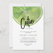 グリーンライムシトラスベビーシャワー 招待状 (正面)