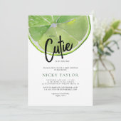 グリーンライムシトラスベビーシャワー 招待状 (スタンド正面)