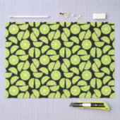 グリーンライムスライスシトラスフルーツ 薄葉紙 (クラフト)