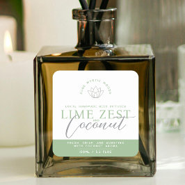 グリーンライムゼストココナッツリードディフューザー製品 スクエアシール