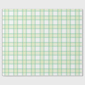 グリーンライムパステルプレイドパターン ラッピングペーパー (フラット)