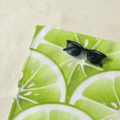 グリーンライムフルーツスライス ビーチタオル (インサイチュ)