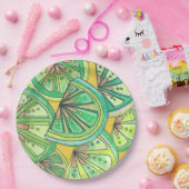 グリーンライメイ紙パーティープレート ペーパープレート (パーティー)