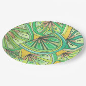 グリーンライメイ紙パーティープレート ペーパープレート (アングル)