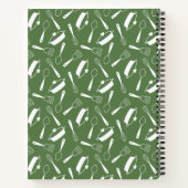 グリーンラウンドコーナーフォトコラージファミリーレシピ ノートブック (裏面)