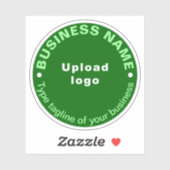 グリーンラウンドビニールステッカーのビジネスタグライン シール (シート)