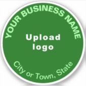 グリーンラウンドビニールステッカーの営業拠点 シール (正面)